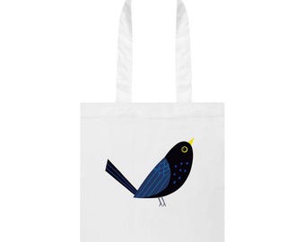 Blackbird Tote Bag - 'Brian' - Organic, Sustainable Cotton Twill - Plastic-Free Materials & Packaging