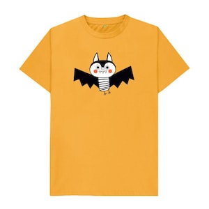 Bat t-shirt - Men&#39;s - Organic, sustainable cotton - PLASTIC-FREE PACKAGING
