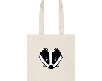 Badger Tote Bag - 'Bruce' - Organic, Sustainable Cotton Twill - Plastic-Free Materials & Packaging
