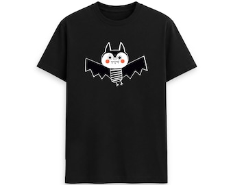 Halloween Bat T-Shirt - Men's - Black - Organic, Sustainable Cotton - Plastic-Free Materials & Packaging