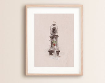 Unique Gift, New Year's Gift | Rocket | Collage_0009 | Surreal Crypto Art, Wall Art Printable, Wall Home Decor, Retro Vintage Digital Print