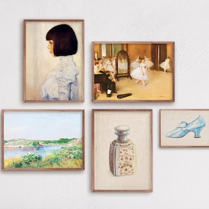 Museum Painting Gallery Wall Art | Set of 5 Prints | Gallery Wall Bundle | Maximalist Decor | Multiple Size Vintage Posters