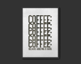 Funny Office Decor | Definition Print | Office Wall Art | Funny Work From Home Art | Printable Wall Art | Funny Home Decor | Coffee Humor