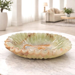 Marble onyx bowl, show stopper bowl, fancy bowl, onyx bowl, dinning table decor