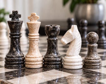 Extra Marble Chess Pieces in Every Colour for 12 inches chess board