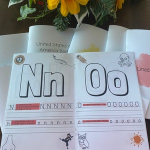 CUADERNO DE VIAJE PARA NIÑOS PREESCOLARES DE LA A A LA Z (A5): ABC, escritura a mano, conocimiento de las letras, páginas para colorear, preescolar, jardín de infantes, hojas de práctica