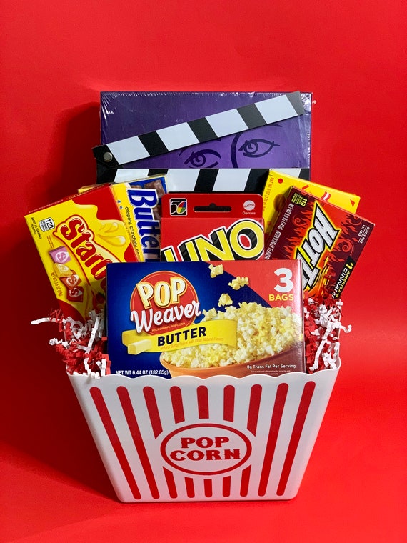 Movie Night Gift Basket Game Night Gift Date Night Gift Basket Etsy