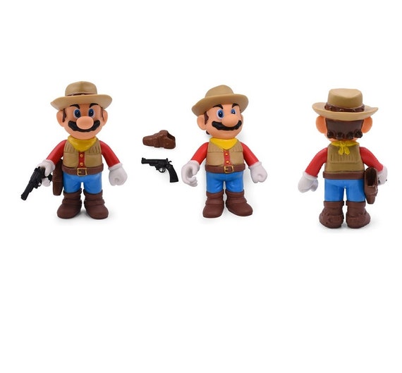 Figure Super Mario Bros Mario Cowboy - Etsy