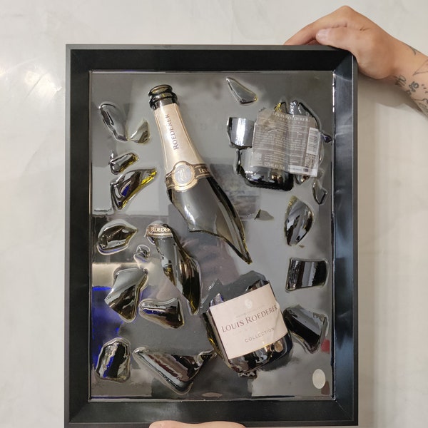 Resin Broken Liquor Bottle Etsy