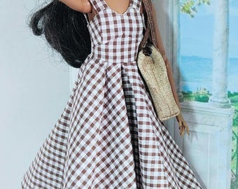 Summer Dress for 1/6 scale Fashion Dolls, Doll Clothing