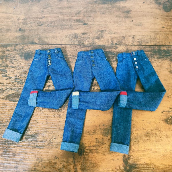 Jeans fatti a mano per bambola Homme Male da 34 cm, vestiti per bambole