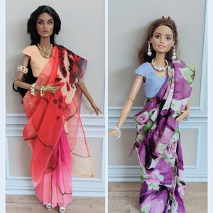 Barbie indienne Sari -3019 : Boutique indienne en ligne : tenues indiennes,  bijoux – Bollywood Fashion