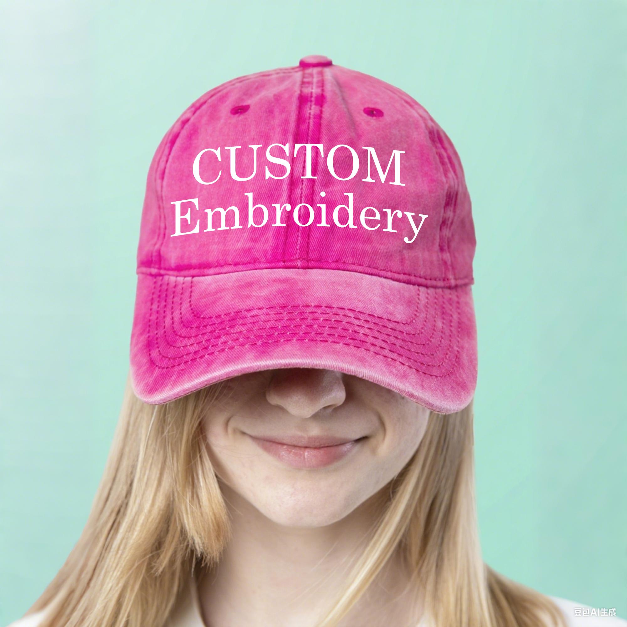 Embroidered Hat Personalized Dad Cap Embroidery Logo baseball hat Bachelorette hats Custom caps Sorority hat Unisex Baseball Cap,Text Hat