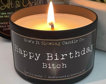 Vela de soja divertida para cumpleaños: regalo de lujo con aroma, hecha a mano