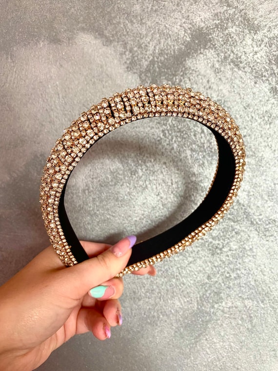 Gold jewel headband deals