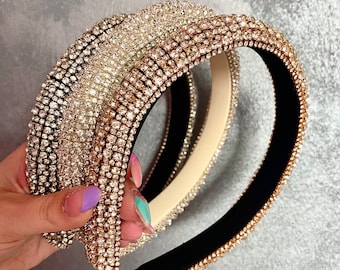 Embellished Jewel Gem and Diamanté Headband Crown