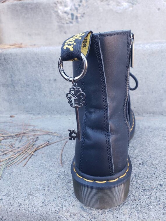 One Key to Heart Boot Charm available in  Gun Metal  or Brass tones with matching hardware [3 key styles!] Skeleton Key Boot Charms View 4