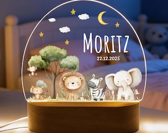 Nachtlampe aus Acryl , Babygeschenk, Taufgeschenk, Geschenk Geburt, Geburtstagsgeschenk, Nachtlicht, Babylampe, Babylampe, Kinderzimmer