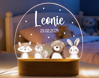 Nachtlampe aus Acryl , Babygeschenk, Taufgeschenk, Geschenk Geburt, Geburtstagsgeschenk, Nachtlicht, Babylampe, Babylampe, Kinderzimmer