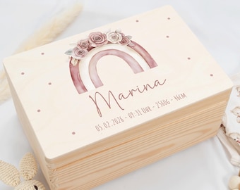 Erinnerungskiste Baby Personalisiert Taufgeschenk, Erinnerungsbox | Babygeschenk | Geschenk zur Taufe, Kommunion, Taufe Geschenk, Baptism