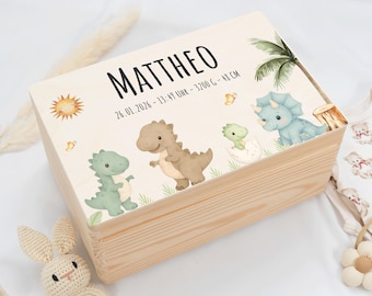Personalized Dinosaur Keepsake Box | Baby Gift | Birth Gift | Baby Shower Gift | Christening Gift