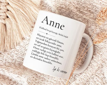 Personalized mug "Anne Definition" - Coffee mug, Mother's Day gift, gift idea for mother, mom, Anne, Anneler Günü with name
