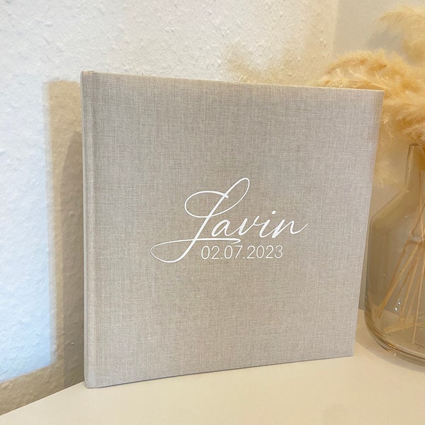 Fotoalbum personalisiert für Babys | Neugeborene | Personalisierte Geschenkeideen | Tauf - Geschenk Babyalbum personalisiert