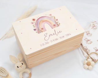 Erinnerungskiste Baby Personalisiert Taufgeschenk, Erinnerungsbox | Babygeschenk | Geschenk zur Taufe, Kommunion, Taufe Geschenk, Baptism