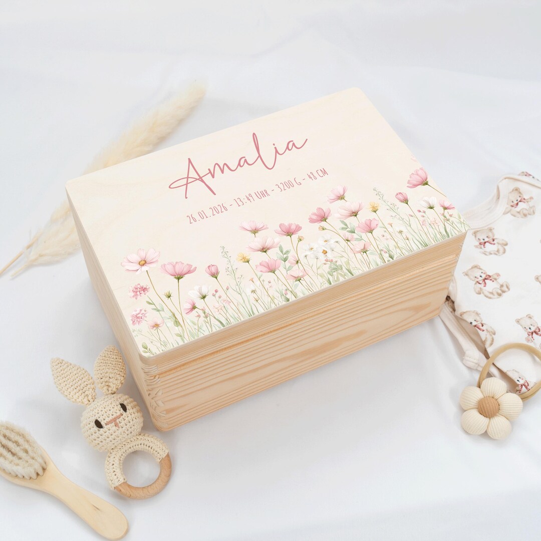 Personalized Baby Memory Box, Boho, Memory Box | Baby Gift | Birth Gift ...