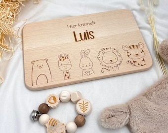 Breakfast board personalized for children's baby gift, baptism - communion, birthday gift wooden board breakfast board, gift for kids