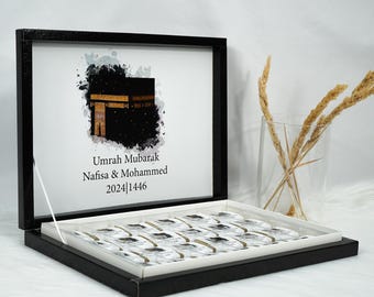 Personalized chocolate box - Hajj Mubarak, Hajj Umrah Mubarak gift - hostess gift - Hajj Umrah gift
