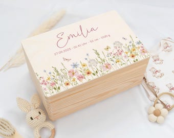 Personalized Baby Memory Box, Boho, Memory Box | Baby Gift | Birth Gift | Christening Gift Idea with Name and Date