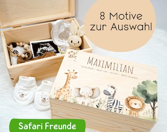Baby Keepsake Box with Pirate, Underwater, and Safari Motifs | Baby Gift | Christening Gift | Gift Idea for a Newborn