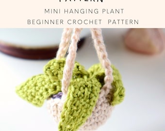Cozy Mini Crochet Hanging Plant Pattern | Relaxing Beginner Crochet | PDF instant Download pattern