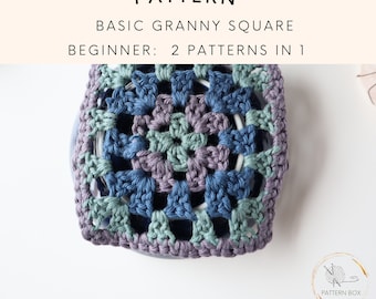 Cozy Granny Square Crochet Pattern | Relaxing Beginner Crochet | Classic Square PDF pattern | instant download
