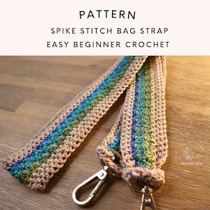Crochet Bag Strap Pattern with Strong Non Stretch Spike Stitch Design | Relaxing Easy Crochet  | PDF | instant download