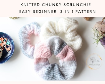 Beginner-Friendly knitted Scrunchie Pattern | Calm & Satisfying Project | PDF | instant download