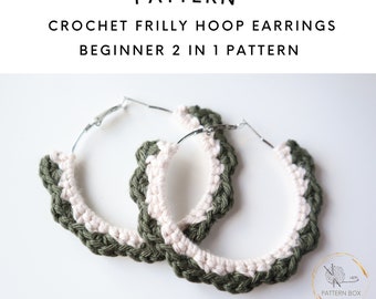 Quick & Easy Crochet Earrings Pattern | Beginner Friendly Cotton Yarn Design | pdf pattern | instant download