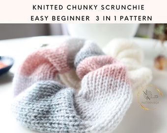 Quick & Relaxing knitted Scrunchie Pattern | Perfect for Beginners | PDF | instant download