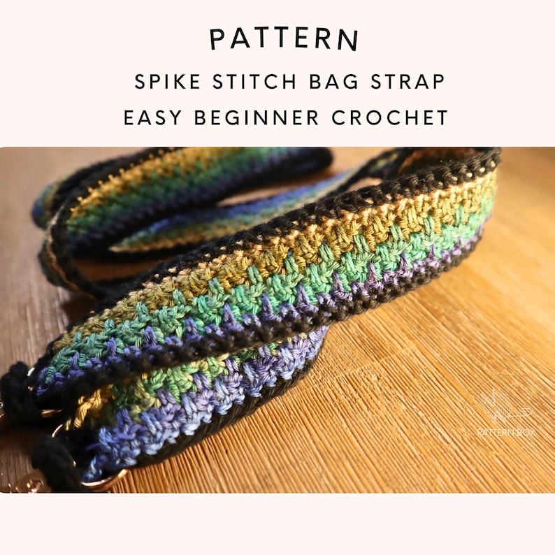 Crochet Bag Handle Pattern | Sturdy Non Stretch Strap for Handbags | Easy Beginner PDF | instant download image 1