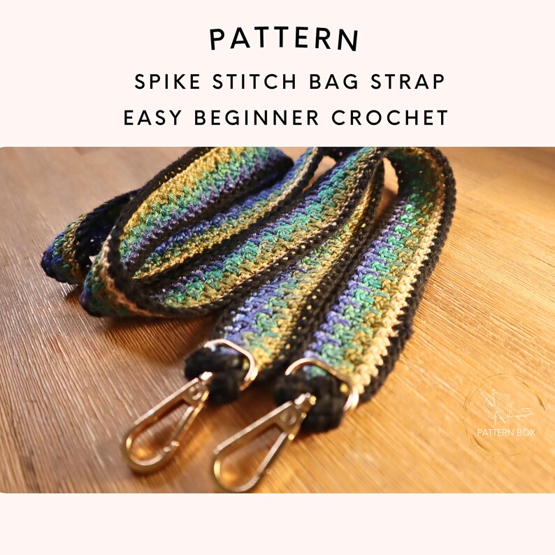 Crochet Bag Handle Pattern | Sturdy Non Stretch Strap for Handbags | Easy Beginner PDF | instant download image 2