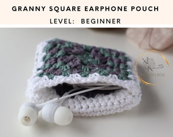 Mini Crochet Purse Pattern – Easy Granny Square Pouch | Beginner Crochet Bag | Digital Download