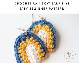 Crochet Rainbow Earrings Pattern | Beginner-Friendly PDF | Fun & Relaxing Jewelry Project | pdf | instant download pattern