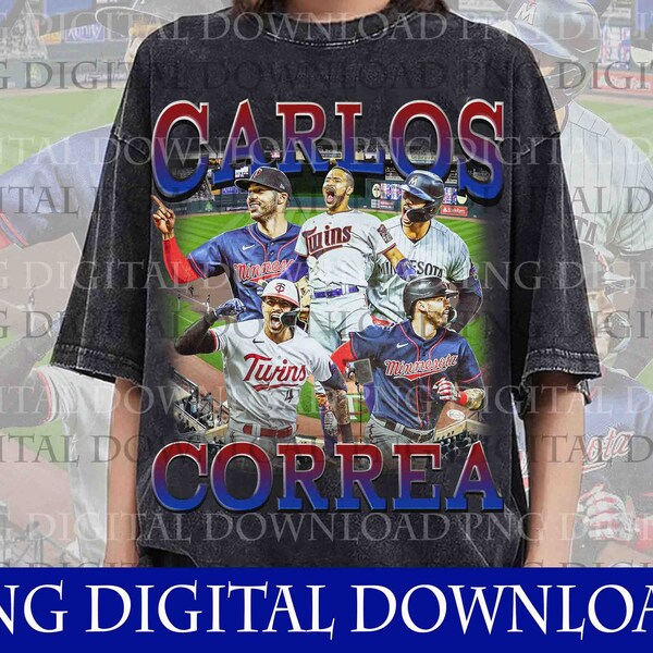 Retro Carlos Correa Bootleg PNG, Carlos Correa Baseball Bootleg PNG, Classic 90s Graphic Tee, Unisex Vintage_Bootleg, Gift for Men Women