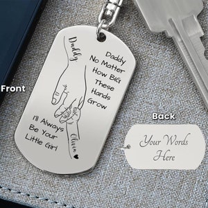 New Dad Gift for New Daddy 2024 - Personalised Keyring, New Baby Gift, Gift from Baby, Daddy Keyring, Personalized Keychain