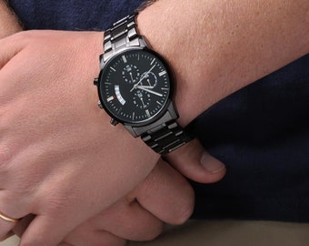 Personalized Handwriting Gifts Engraved Watch, Anniversary Gift