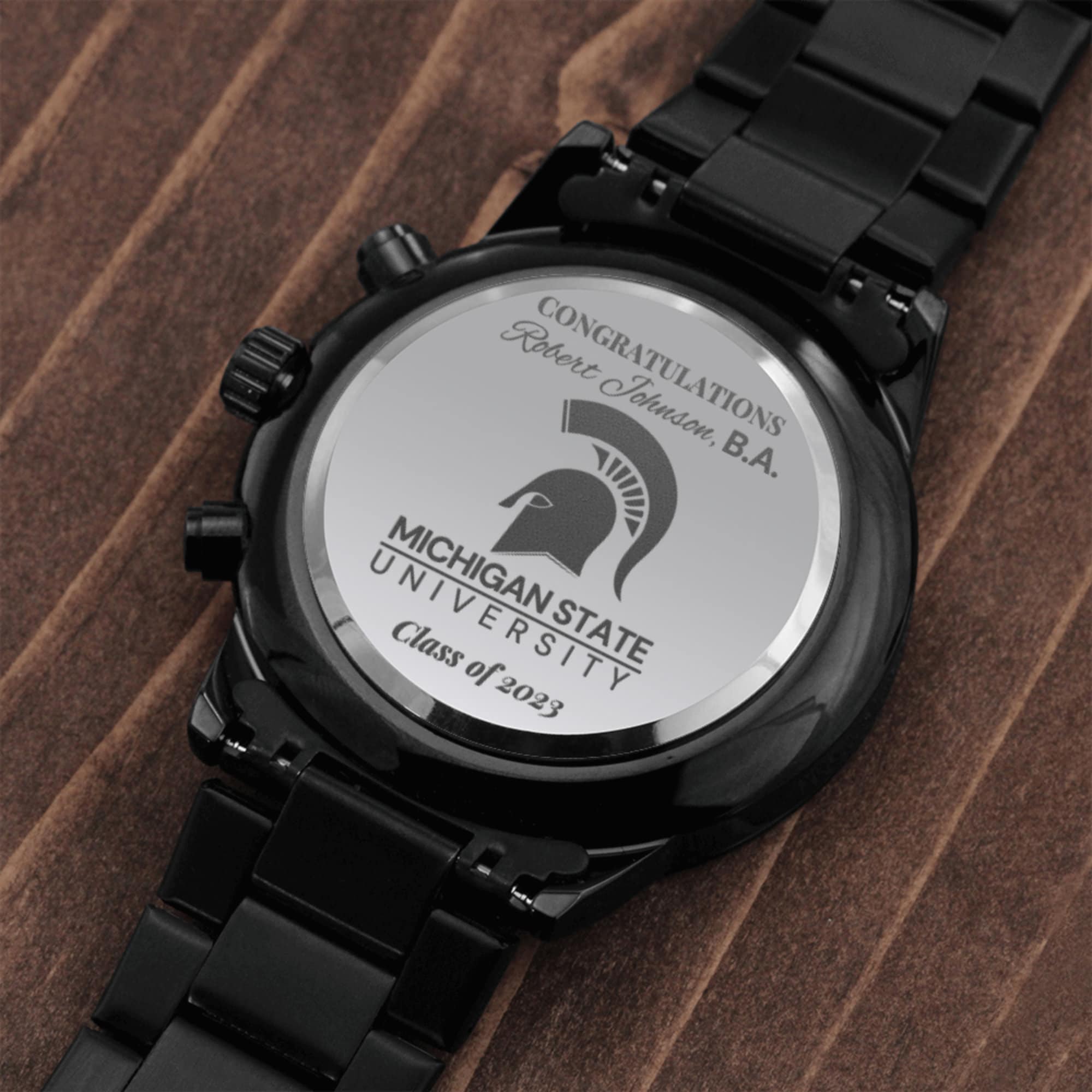 MBA Graduation Gift for Him, MBA Gift for Son From Parents, Personalized University Degree Engraved Watch, Custom College Graduate 2023