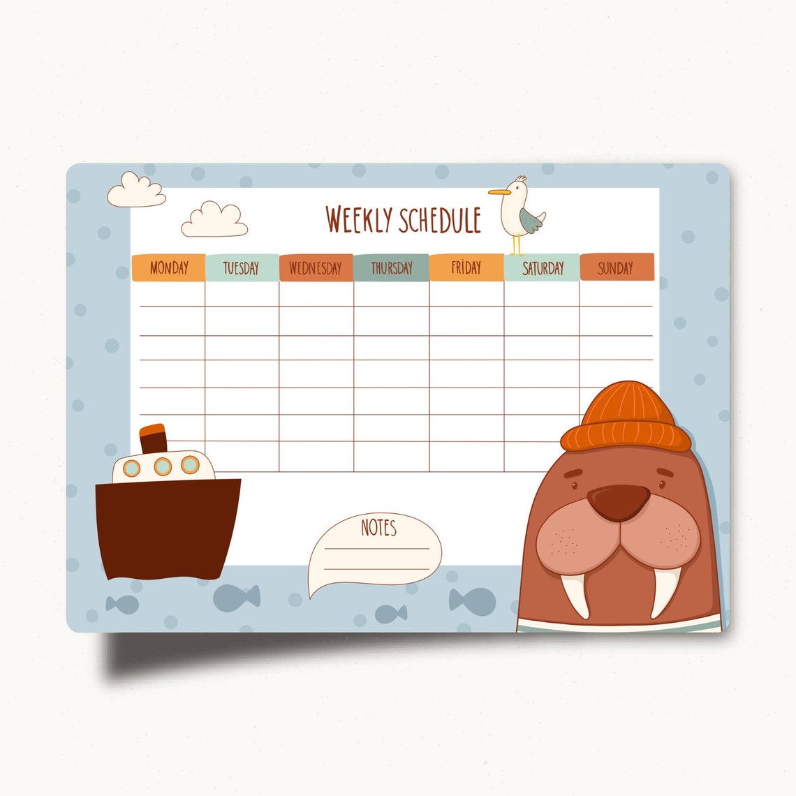 Printable Weekly Schedules Templates. School Daily Digital Etsy