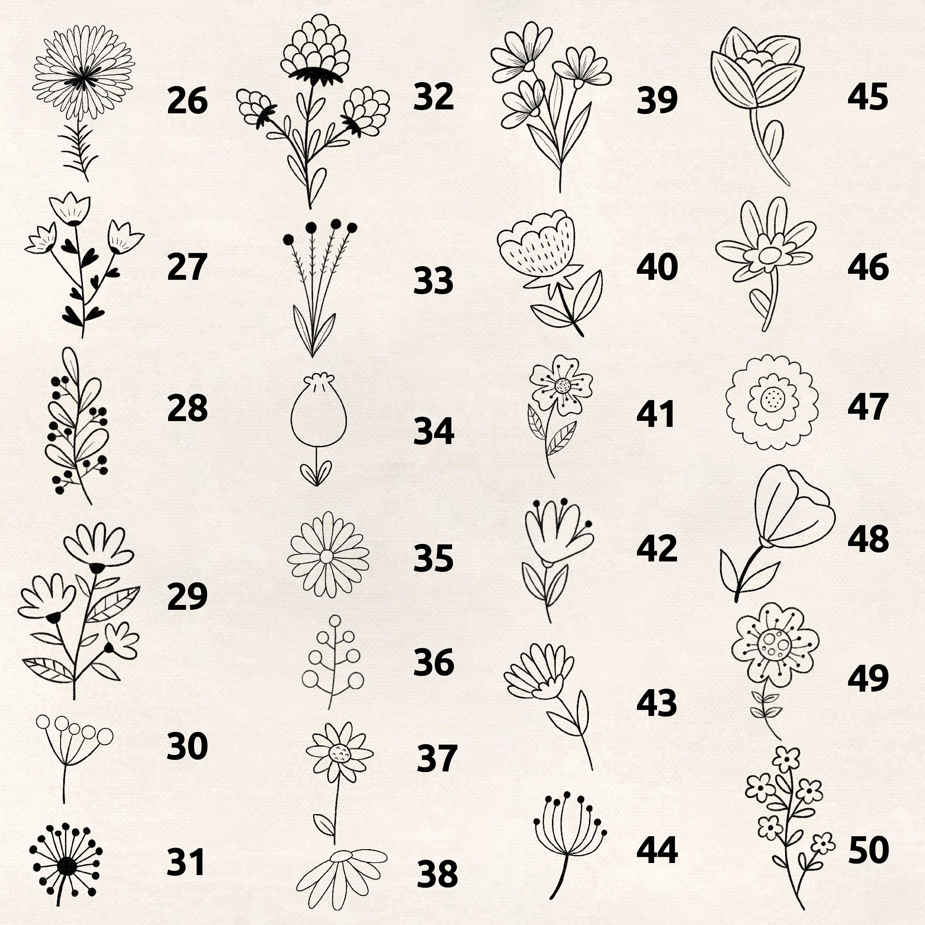 Procreate Flower Stamp Brushes Set (50 Pack). Instant Download ...