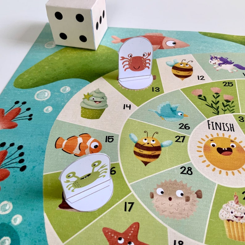 Turtle Race Board Game for Kids: Fun Learning Activity (PDF File) - Etsy